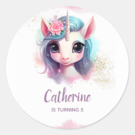 Eenhoorn Party Favor Label Sticker