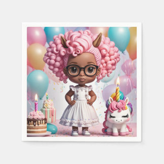 Eenhoorn party girl servet