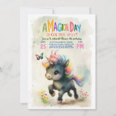 Eenhoorn Party Magische Verjaardag Uitnodiging (Voorkant)