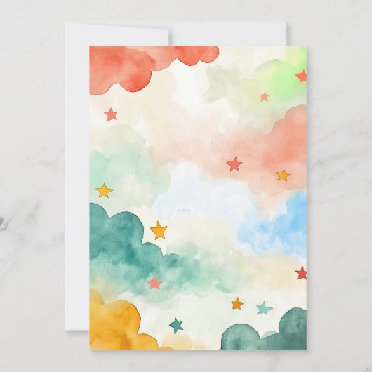 Eenhoorn Party Magische Verjaardag Uitnodiging (Achterkant)