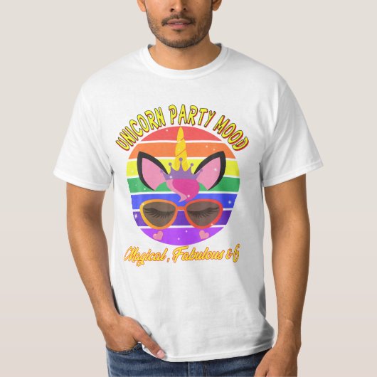 Eenhoorn Party Mood Magisch T-shirt (Voorkant)