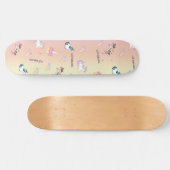 Eenhoorn Party Pastel Kei Persoonlijk Skateboard (Horizontaal)