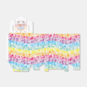 Eenhoorn Party Rainbow Glitter Gepersonaliseerd Bedankdoosjes (Uitgevouwen)