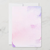 Eenhoorn Pastel Floral Kinder eerste verjaardagsfe Kaart (Achterkant)