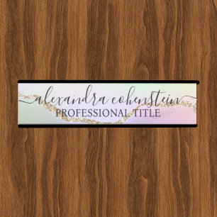 Eenhoorn Pastel Marmer Agaat Kantoor Deur Bord Deurbordje