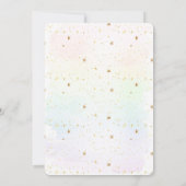 Eenhoorn Pastel Meisje Baby shower Uitnodiging (Achterkant)