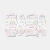 Eenhoorn Pastel Regenboog Verjaardagsfeest Favorie Bedankdoosjes (Uitgevouwen)
