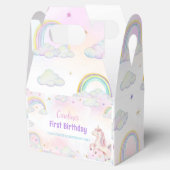 Eenhoorn Pastel Regenboog Verjaardagsfeest Favorie Bedankdoosjes (Geopend)