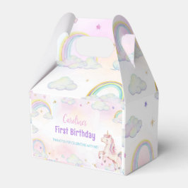 Eenhoorn Pastel Regenboog Verjaardagsfeest Favorie Bedankdoosjes