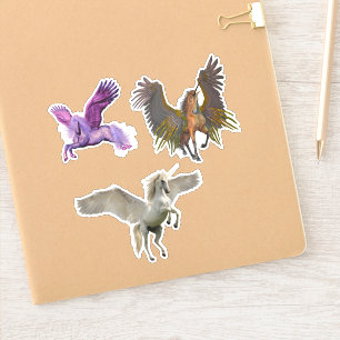 Eenhoorn Pegasus Fantasy Vliegend Paard Sticker