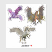 Eenhoorn Pegasus Fantasy Vliegend Paard Sticker (Vel)