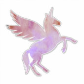 Eenhoorn, Pegasus, kleurrijke fantasiepaard sticke Sticker (Voorkant)
