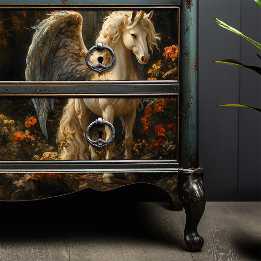 Eenhoorn Pegasus Woodland Floral Decoupage Tissuepapier