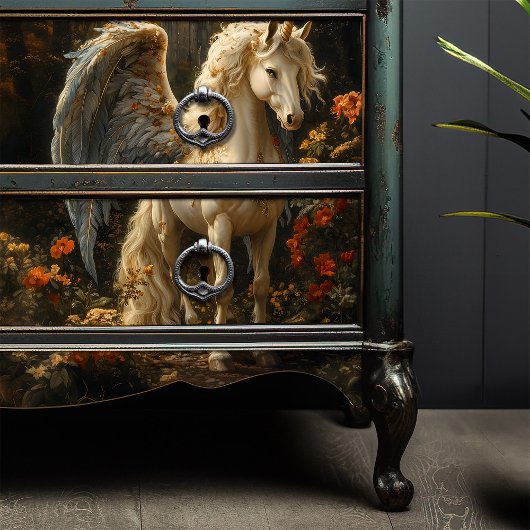 Eenhoorn Pegasus Woodland Floral Decoupage Tissuepapier