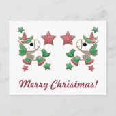 Eenhoorn peperkoekkoekjes "Vrolijk kerstfeest!" Briefkaart (Voorkant)