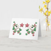 Eenhoorn peperkoekkoekjes "Vrolijk kerstfeest!" Kaart (Gele Bloem)