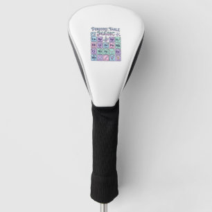 Eenhoorn Periodiek Systeem van Magie Grafisch Ontw Golfheadcover