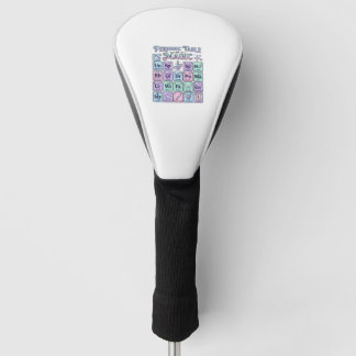 Eenhoorn Periodiek Systeem van Magie Grafisch Ontw Golfheadcover