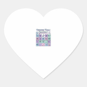 Eenhoorn Periodiek Systeem van Magie Grafisch Ontw Hart Sticker