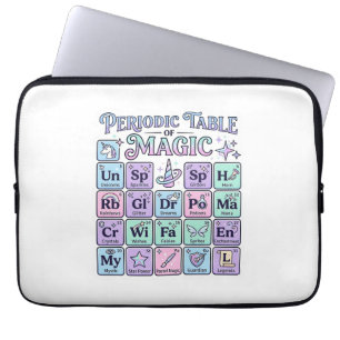 Eenhoorn Periodiek Systeem van Magie Grafisch Ontw Laptop Sleeve