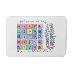 Eenhoorn Periodiek Systeem van Magie Trendy Cadeau Badmat