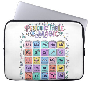Eenhoorn Periodiek Systeem van Magie Trendy Schatt Laptop Sleeve