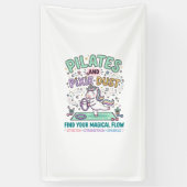 Eenhoorn Pilates en Pixie Dust Vet Typografie T-S Spandoek (Verticaal)