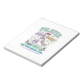 Eenhoorn Pilates en Pixie Dust Vette Typografie T- Notitieblok (Linkerzijde)