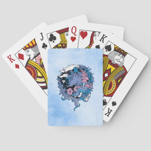 Eenhoorn Pokerkaarten (Achterkant)