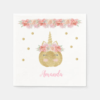 Eenhoorn pompoenpapier servet