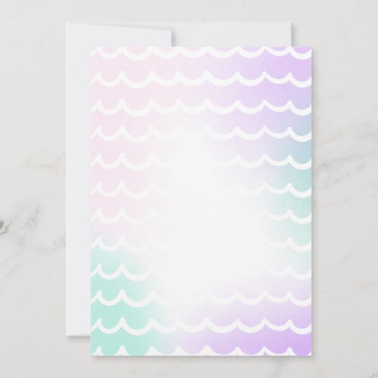 Eenhoorn Pool Party Uitnodiging Pool Verjaardagsfe (Achterkant)