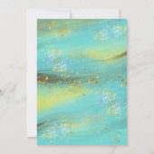 Eenhoorn Pool Party Verjaardag Bash Kaart (Achterkant)