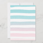 Eenhoorn Pool Party Verjaardag Uitnodiging Roze Go (Achterkant)