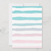 Eenhoorn Pool Party Verjaardag Uitnodiging Roze Go (Achterkant)