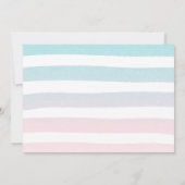 Eenhoorn Pool Party Verjaardag Uitnodiging Roze Go (Achterkant)