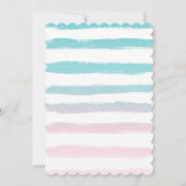 Eenhoorn Pool Party Verjaardag Uitnodiging Roze Go (Achterkant)