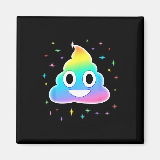 Eenhoorn Poop Magic Rainbow Fun Halloween Kostuum Magneet (Voorkant)
