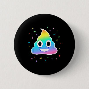 Eenhoorn Poop Magic Rainbow Fun Halloween Kostuum Ronde Button 5,7 Cm