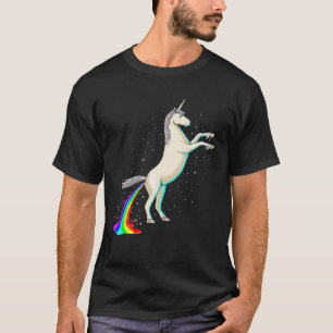 Eenhoorn Pooping Een Regenboog T Shirt