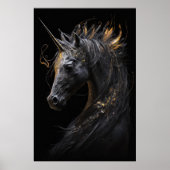 Eenhoorn Portrait Animal Fantasy Natuur Wildlife Poster (Voorkant)