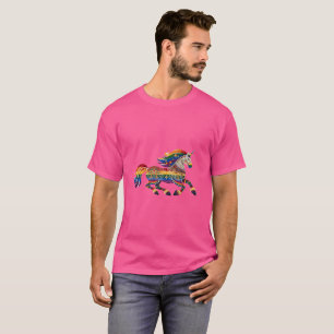 Eenhoorn Prance Folk Print Unisex T-shirt