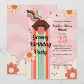 Eenhoorn Prank Verjaardag deel 2, Groovy Party Feestdagenkaart (Voorkant / Achterkant)