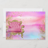 Eenhoorn Princess Afro-Amerikaanse Glitter Pareltj Kaart (Achterkant)