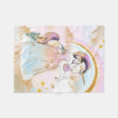 Eenhoorn Prinses Dekbed Fleece Deken (Voorkant (Horizontaal))