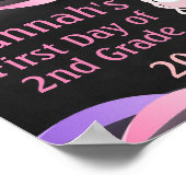 Eenhoorn & Prinses Eerste Schooldag Schoolbord Poster (Hoek)