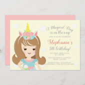 Eenhoorn Prinses Kaart (Voorkant / Achterkant)