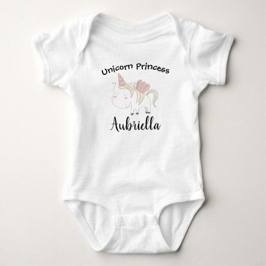 Eenhoorn Prinses Romper (Voorkant)