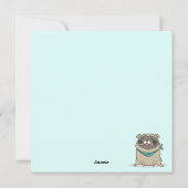 Eenhoorn Pug Kerstkaart (Achterkant)