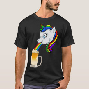 Eenhoorn Puke Regenboog Bier Grappig Drink PBV T-shirt