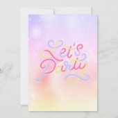 Eenhoorn pyjama meisje sleepover tween verjaardags kaart (Achterkant)